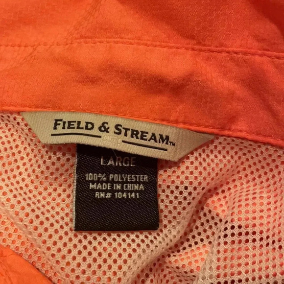 Field & Stream short sleeved button down fishing shirt Light orange Men’s L - Picture 11 of 12